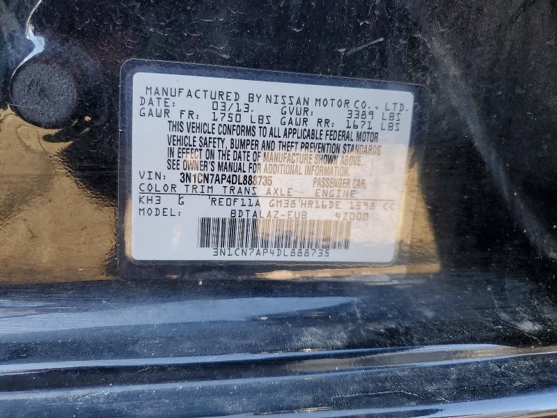 Aukcja sprzedaży 2013 Nissan Versa, vin: 3N1CN7AP4DL888735, numer aukcji: 60664326