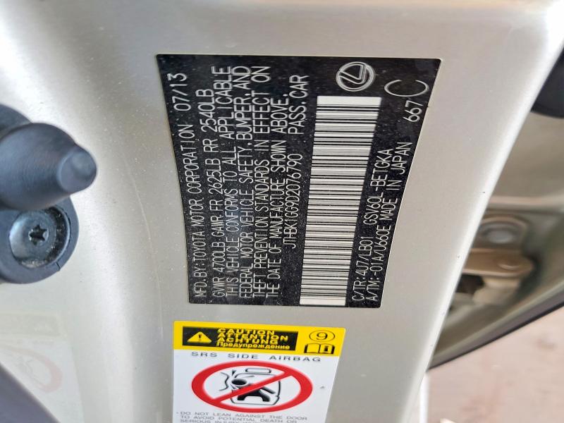 Aukcja sprzedaży 2013 Lexus Es, vin: JTHBK1GG9D2076790, numer aukcji: 59368686