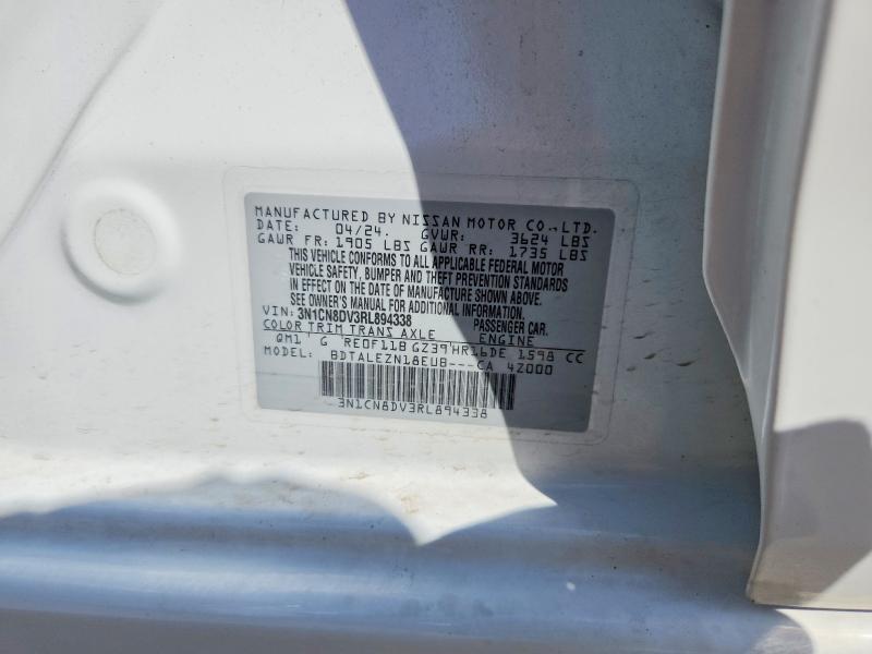 Продаж на аукціоні авто 2024 Nissan Versa, vin: 3N1CN8DV3RL894338, номер лоту: 60708796