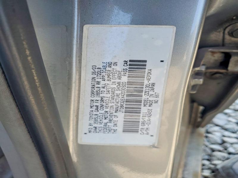 Продаж на аукціоні авто 2004 Toyota Corolla, vin: JTDBR32EX42030920, номер лоту: 59641926