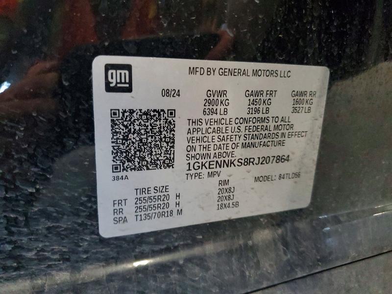 Aukcja sprzedaży 2024 Gmc Acadia, vin: 1GKENNKS8RJ207864, numer aukcji: 59830636