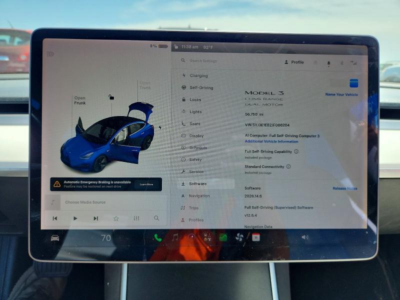 Продажа на аукционе авто 2018 Tesla Model 3, vin: 5YJ3E1EB2JF086204, номер лота: 60211076