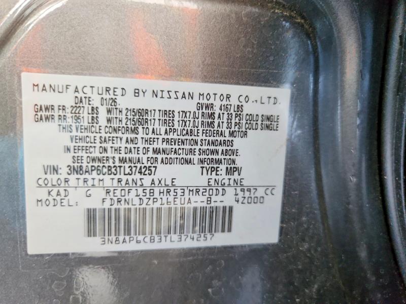 Продаж на аукціоні авто 2026 Nissan Kicks, vin: 3N8AP6CB3TL374257, номер лоту: 61847326
