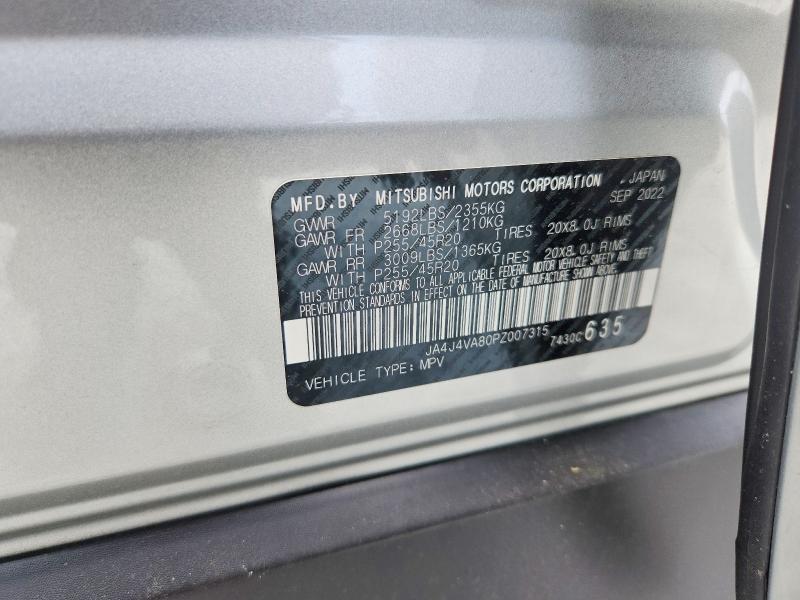 61794106 :رقم المزاد ، JA4J4VA80PZ007315 vin ، 2023 Mitsubishi Outlander مزاد بيع