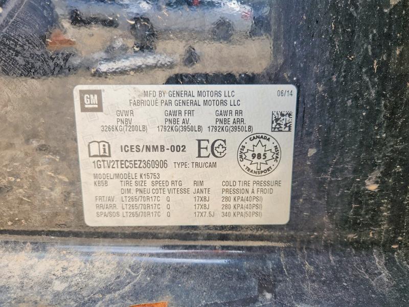 Aukcja sprzedaży 2014 Gmc Sierra, vin: 1GTV2TEC5EZ360906, numer aukcji: 62114806