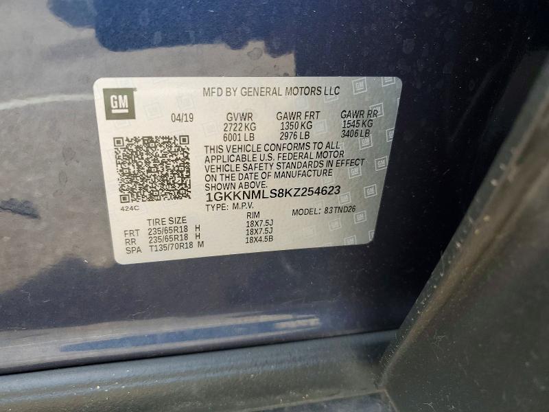 Продажа на аукционе авто 2019 Gmc Acadia, vin: 1GKKNMLS8KZ254623, номер лота: 60246536