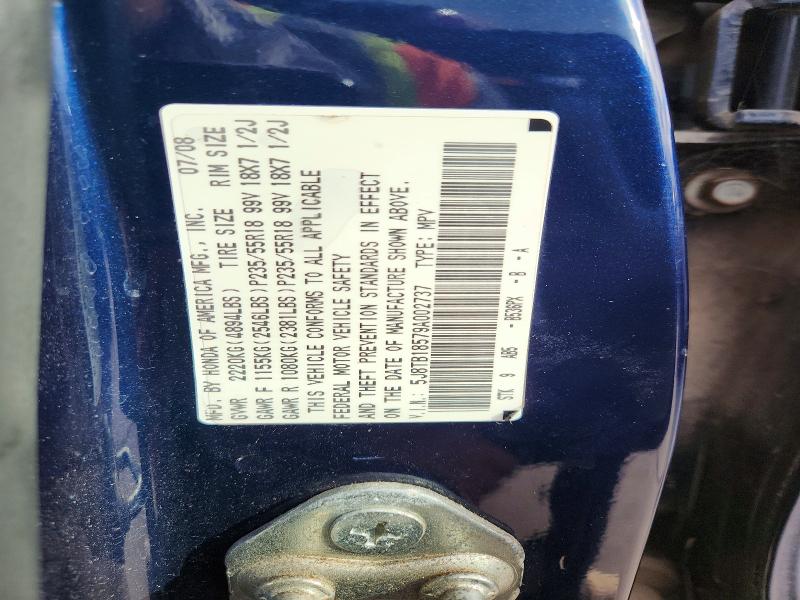 59161026 :رقم المزاد ، 5J8TB18579A002737 vin ، 2009 Acura Rdx مزاد بيع