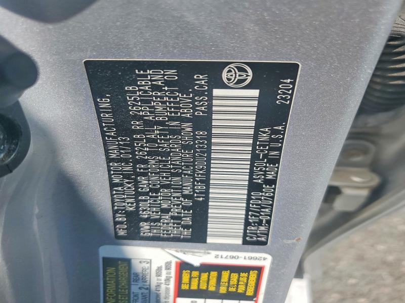 2013 Toyota Camry მანქანა იყიდება აუქციონზე, vin: 4T1BF1FK9DU213318, აუქციონის ნომერი: 62769036