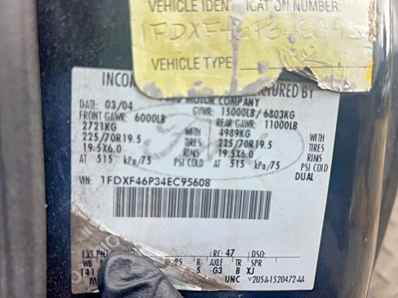 61806786 :رقم المزاد ، 1FDXF46P34EC95608 vin ، 2004 Ford F450 مزاد بيع