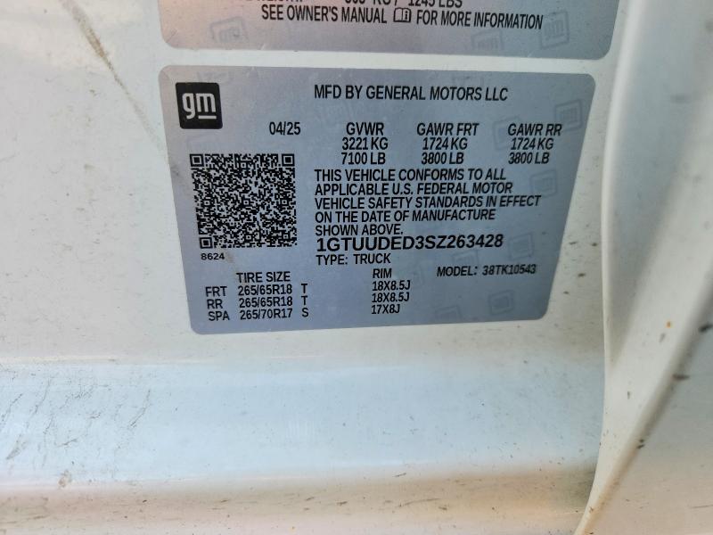 Aukcja sprzedaży 2025 Gmc Sierra, vin: 1GTUUDED3SZ263428, numer aukcji: 61879676