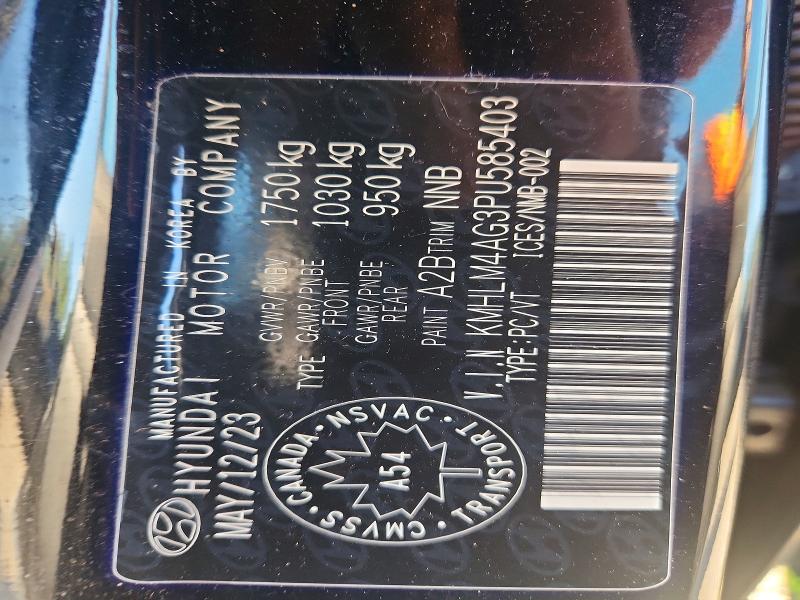 Auction sale of the 2023 Hyundai Elantra, vin: KMHLM4AG3PU585403, lot number: 60825096