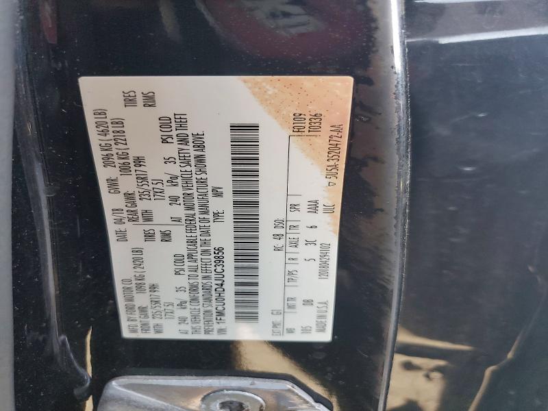 59285406 :رقم المزاد ، 1FMCU0HD4JUC39856 vin ، 2018 Ford Escape مزاد بيع