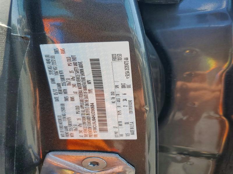 2017 Ford Escape მანქანა იყიდება აუქციონზე, vin: 1FMCU9J94HUD90684, აუქციონის ნომერი: 61746396