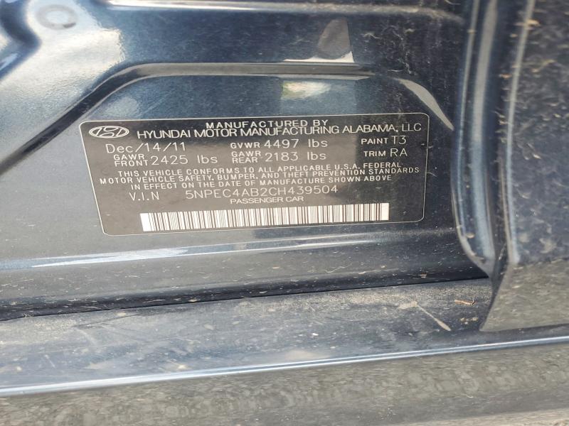 Aukcja sprzedaży 2012 Hyundai Sonata, vin: 5NPEC4AB2CH439504, numer aukcji: 62164736