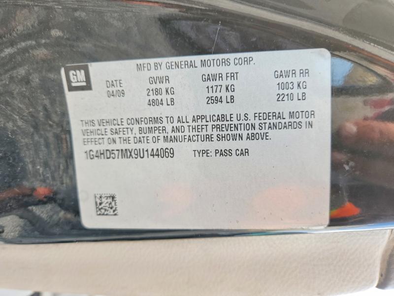 2009 Buick Lucerne მანქანა იყიდება აუქციონზე, vin: 1G4HD57MX9U144069, აუქციონის ნომერი: 60170146