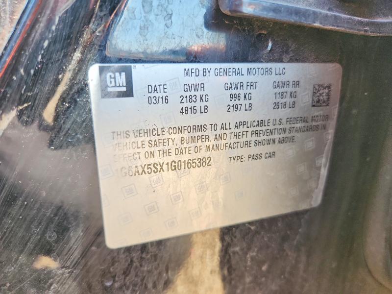 2016 Cadillac Cts მანქანა იყიდება აუქციონზე, vin: 1G6AX5SX1G0165382, აუქციონის ნომერი: 59734366
