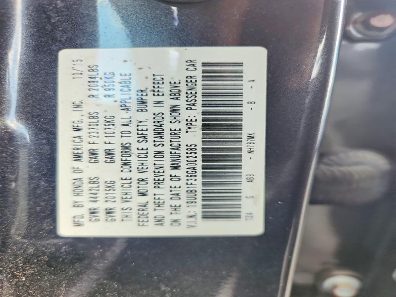 61865386 :رقم المزاد ، 19UUB1F36GA002585 vin ، 2016 Acura Tlx مزاد بيع