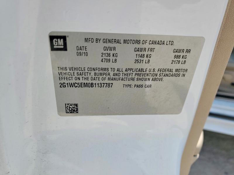 2011 Chevrolet Impala მანქანა იყიდება აუქციონზე, vin: 2G1WC5EM0B1137787, აუქციონის ნომერი: 59865866