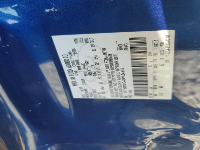 63417736 :رقم المزاد ، 1FTYR10D49PA54536 vin ، 2009 Ford Ranger مزاد بيع