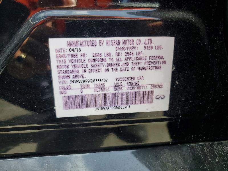 Auction sale of the 2016 Infiniti Q50, vin: JN1EV7AP9GM555403, lot number: 60794206