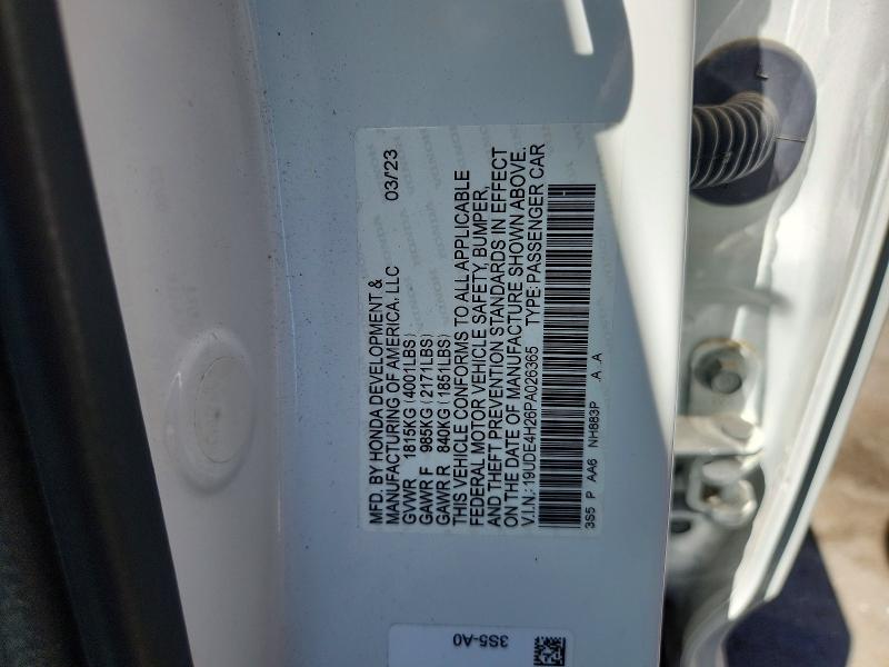 61524356 :رقم المزاد ، 19UDE4H26PA026365 vin ، 2023 Acura Integra مزاد بيع