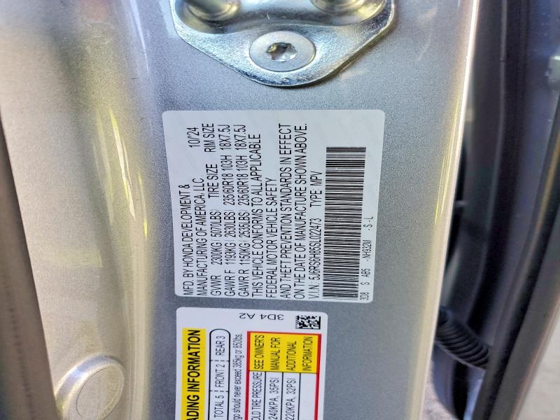 Aukcja sprzedaży 2025 Honda Cr-v, vin: 5J6RS6H85SL022473, numer aukcji: 60846556