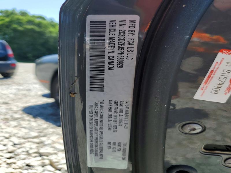 59637046 :رقم المزاد ، 2C3CDZFJ5PH680929 vin ، 2023 Dodge Challenger مزاد بيع