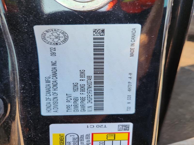 Продажа на аукционе авто 2022 Honda Civic, vin: 2HGFE1F97NH007488, номер лота: 62271926