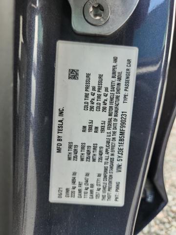 Продаж на аукціоні авто 2021 Tesla Model 3, vin: 5YJ3E1EB5MF990231, номер лоту: 59614066