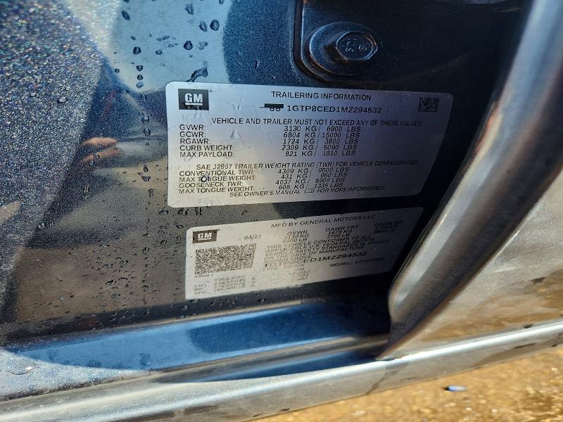 85966655 :رقم المزاد ، 1GTP8CED1MZ294532 vin ، 2021 Gmc Sierra مزاد بيع
