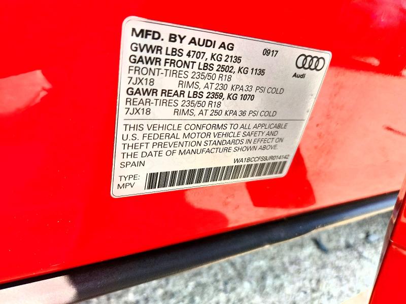 2018 Audi Q3 მანქანა იყიდება აუქციონზე, vin: WA1BCCFS9JR014142, აუქციონის ნომერი: 60069296