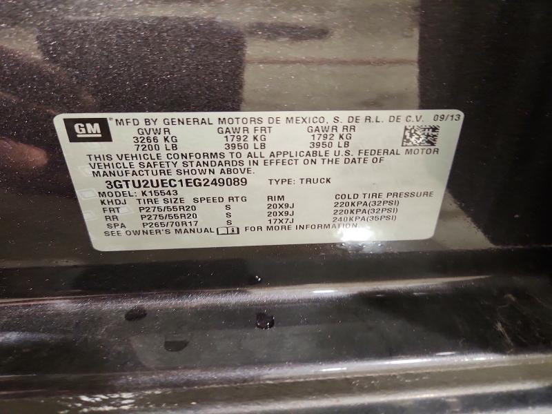 Продажа на аукционе авто 2014 Gmc Sierra, vin: 3GTU2UEC1EG249089, номер лота: 62681126