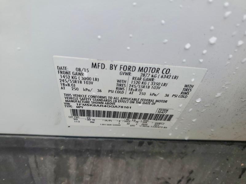 Aukcja sprzedaży 2016 Ford Explorer, vin: 1FM5K8AR4GGA78161, numer aukcji: 60041756