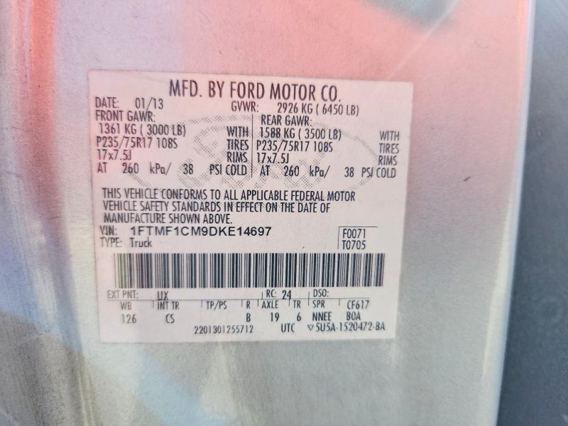 Aukcja sprzedaży 2013 Ford F150, vin: 1FTMF1CM9DKE14697, numer aukcji: 60918496