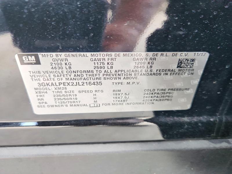Aukcja sprzedaży 2018 Gmc Terrain, vin: 3GKALPEX2JL216435, numer aukcji: 62132516