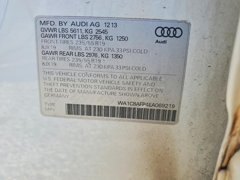 Продажа на аукционе авто 2014 Audi Q5, vin: WA1C8AFP4EA069219, номер лота: 62688966
