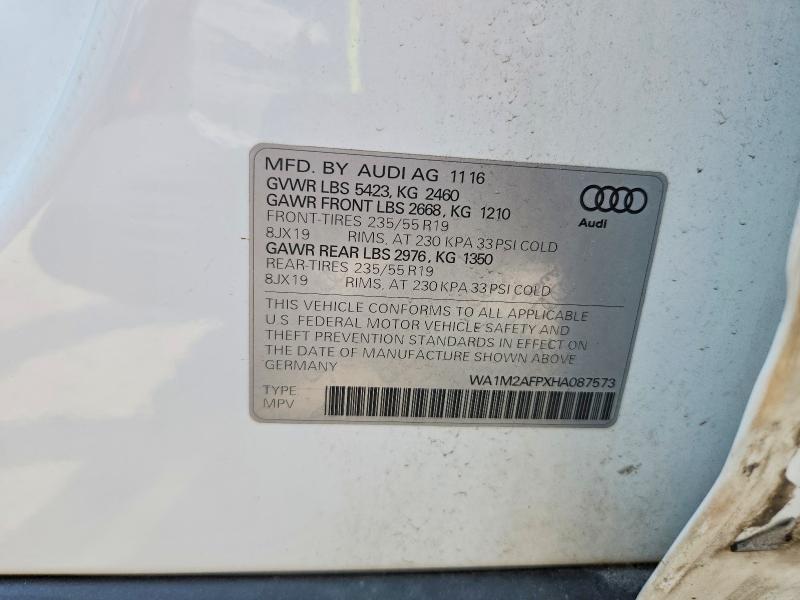 Продажа на аукционе авто 2017 Audi Q5, vin: WA1M2AFPXHA087573, номер лота: 61472196
