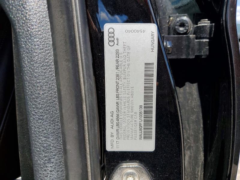 Продаж на аукціоні авто 2018 Audi A3, vin: WAUJ8GFF1J1035138, номер лоту: 60062966