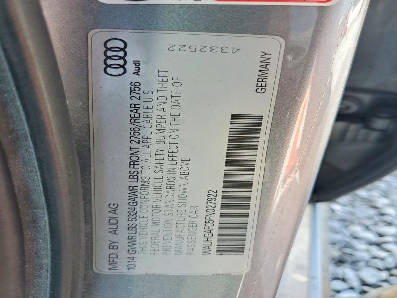 Продажа на аукционе авто 2015 Audi A6, vin: WAUHGAFC5FN027922, номер лота: 59739156