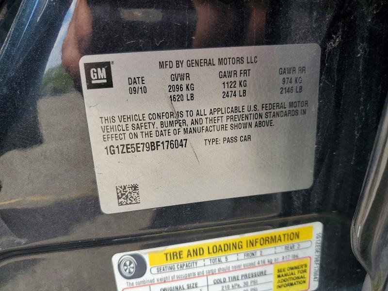 60604186 :رقم المزاد ، 1G1ZE5E79BF176047 vin ، 2011 Chevrolet Malibu مزاد بيع