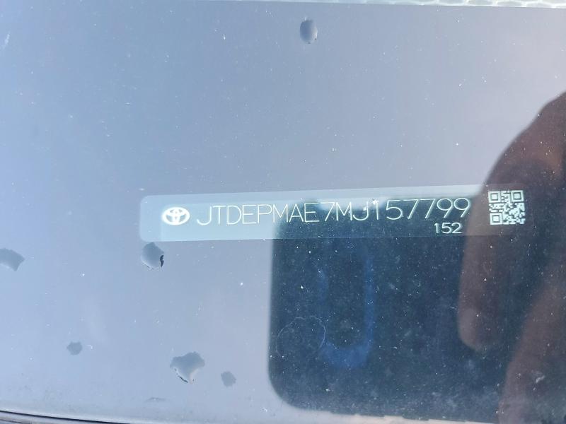 Aukcja sprzedaży 2021 Toyota Corolla, vin: JTDEPMAE7MJ157799, numer aukcji: 59052866