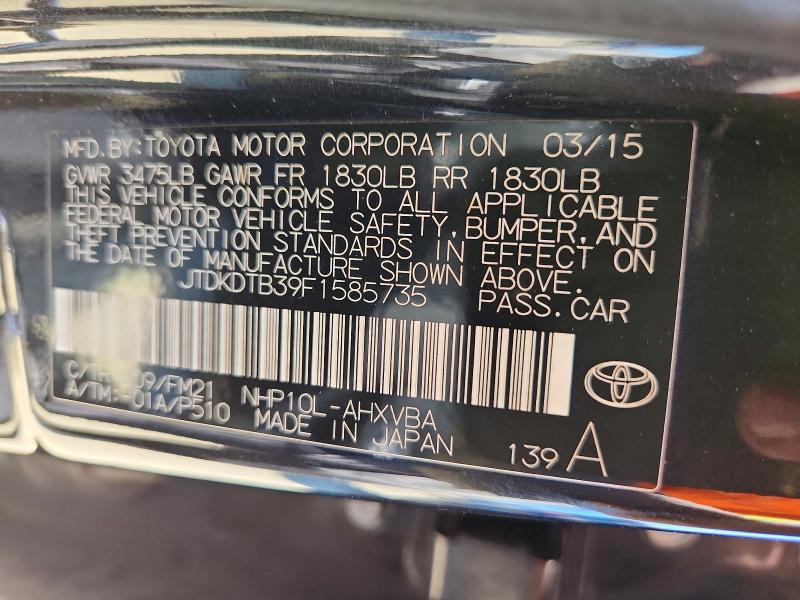 Продажа на аукционе авто 2015 Toyota Prius C, vin: JTDKDTB39F1585735, номер лота: 61895996