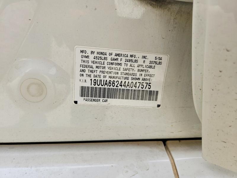 Продажа на аукционе авто 2004 Acura Tl, vin: 19UUA66244A047575, номер лота: 62398606