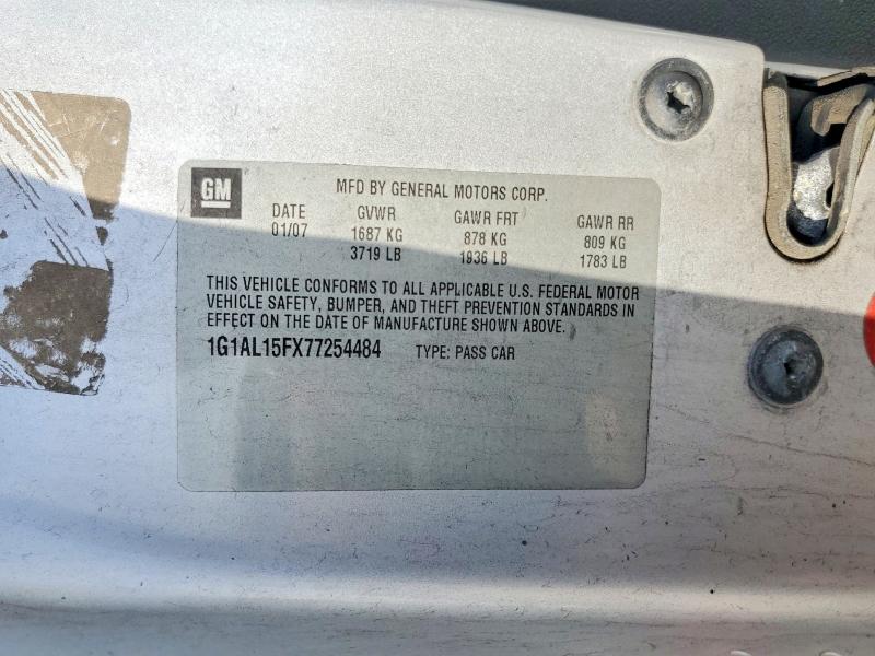 Продаж на аукціоні авто 2007 Chevrolet Cobalt, vin: 1G1AL15FX77254484, номер лоту: 61573106