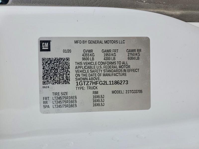 Продаж на аукціоні авто 2020 Gmc Savana, vin: 1GTZ7HFG2L1186273, номер лоту: 62322046