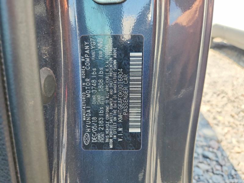 Aukcja sprzedaży 2019 Hyundai Veloster, vin: KMHTG6AF0KU016804, numer aukcji: 59711006