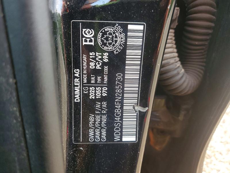 2015 Mercedes-benz Cla მანქანა იყიდება აუქციონზე, vin: WDDSJ4GB4FN285730, აუქციონის ნომერი: 62623826