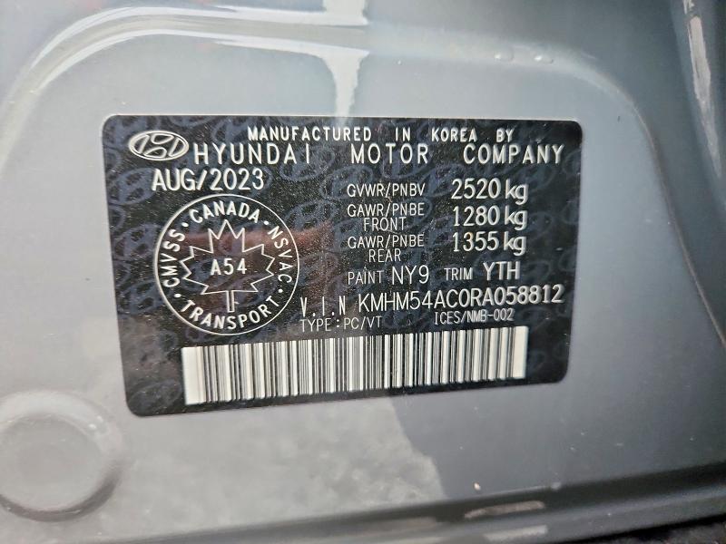 Aukcja sprzedaży 2024 Hyundai Ioniq 6, vin: KMHM54AC0RA058812, numer aukcji: 62294366