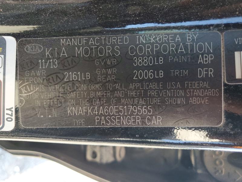 Продажа на аукционе авто 2014 Kia Forte, vin: KNAFK4A60E5179565, номер лота: 58565986