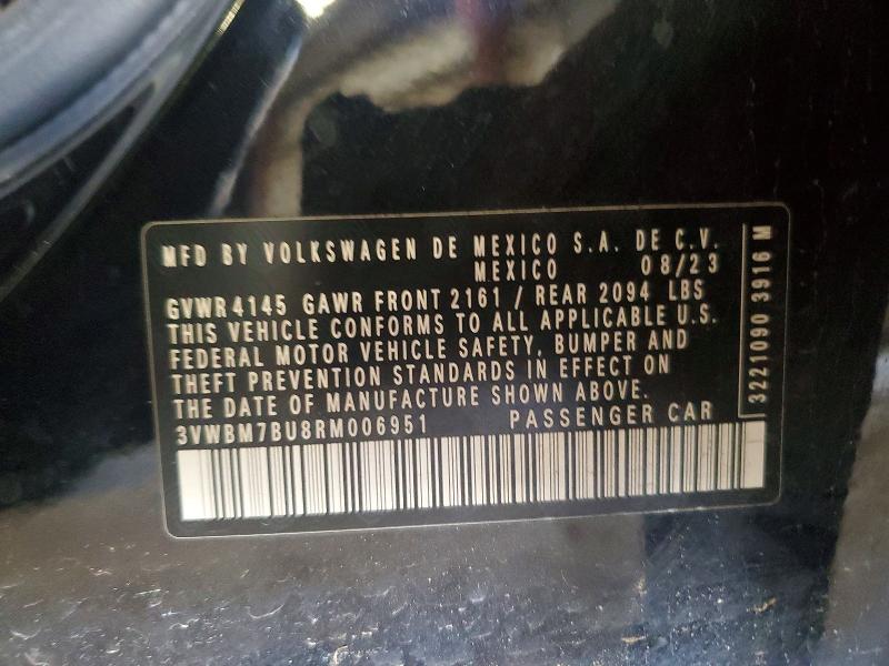 85981365 :رقم المزاد ، 3VWBM7BU8RM006951 vin ، 2024 Volkswagen Jetta مزاد بيع